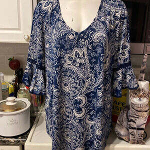 Womens Roommates casual 1/2 sleeve stretch plus size top 2X
